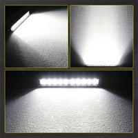 Barre de feux de toit 12V pour camion, barres lumineuses LED fines 30W, éclairage hors route 4x4, faisceau spot et large, barre lumineuse LED à une rangée pour accessoires de voiture