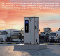 Chargeur de voiture électrique extérieur OCPP1.6j 60 90 120 180 240KW 360kW à double connecteur CCS2 GB/T IP54 pour le marché d'Afrique et d'Asie