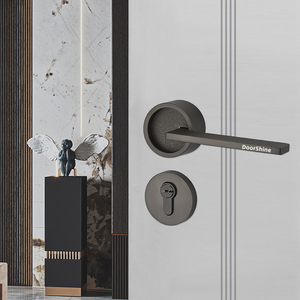 European Luxury Round Designer <strong>Door</strong> <strong>Knob</strong> Durable Gold Matt <strong>Black</strong> Exterior Lock Lever for Living Room Hotel/Bedroom Modern Style - Product Image 5