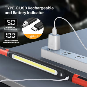 Shingel LED Work <strong>Light</strong> with Rechargeable 2 Magnetic Base 360&deg; Rotating Hook <strong>Clamp</strong> <strong>Light</strong> for Workshop Garage Automotive Job Site - Product Image 4
