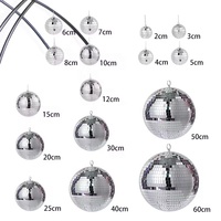 Vente en gros 2-200cm rouge or argenté couleur miroir boules disco pour arbre suspendus décorations maison fête boîte verre miroir boule