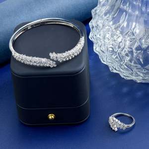 Moda temperamento pulsera anillo ajustable africano nigeriano joyería diario señoras accesorios conjunto boda fiesta S-117 - Product Image 2