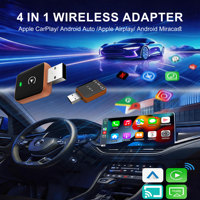 Dongle Android Auto 4 en 1, adaptateur Airplay USB, adaptateur Carplay sans fil pour voiture, dernier modèle