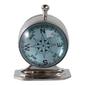 Orologio da Tavolo ELEVARRE in Metallo e Vetro, Design Classico con Numeri Romani per Casa e Ufficio - Product Image 4