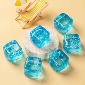 Wholesale Summer Refreshing Water Cube Squeeze Relieve Stress Soft <b>Rubber</b> Toys Elastic Stretch Snowflake <b>Blocks</b> Enjoy Ice Cubes - Product Image 6