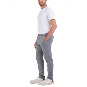 Custom Small MOQ Summer Classic Office Button Zipper Men's Chino Long <b>Pants</b> Trousers Chinos Casual Men <b>Pants</b> From BD - Product Image 3