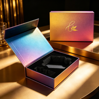 Boîte cadeau avec insert, couvercle magnétique en papier artistique écologique de luxe avec logo personnalisé
