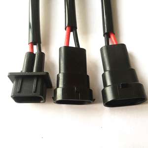 السيارات القط سلك مضيء هار 9006 إلى الألمانية DT محولات الأسلاك تسخير مع 10 سنتيمتر 18AWG <span class=keywords><strong>2</strong></span> دبوس موصل السيارات - Product Image 3