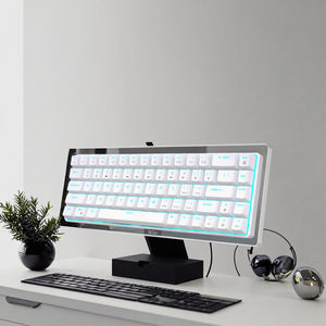 HXSJ Nuevo Teclado para Juegos con Cable, Retroiluminación RGB, USB 3.0, Plástico, Ultracompacto, 61 Teclas, Membrana, Diseño Mini, para Negocios - Product Image 3