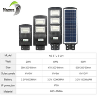 Lampadaire solaire automatique intégré, étanche, petite taille, 60W, directement de l'usine