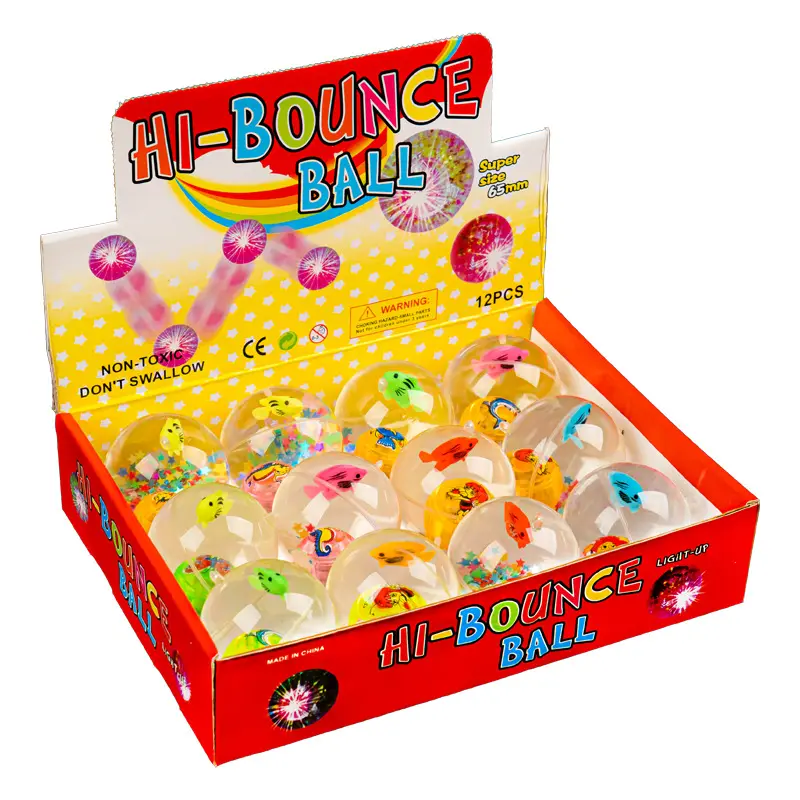 Hot Sale Children Flashing Luminous Bouncing Ball Anti-Stress Fun Fidget Light-up Toys