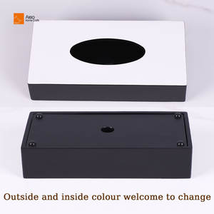 욕실 액세서리 및 호텔 사용을위한 자석 커버 블랙 맞춤형 컨테이너 도매 편안한 수지 티슈 홀더 - Product Image 5