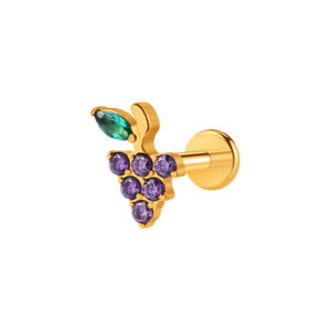 Orecchini in Titanio ASTM-F136 con Zircone per Piercing Tragus, Helix, Daith, Lobe, con Retro Piatto e Filettatura Interna - Product Image 5