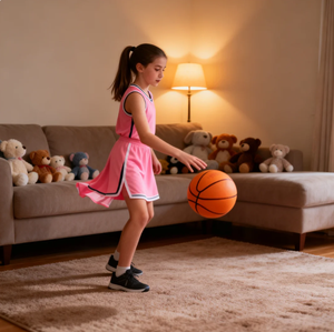 Balón <span class=keywords><strong>de</strong></span> Baloncesto Juvenil para Entrenamiento en Interiores, con Rayas <span class=keywords><strong>3D</strong></span> en Relieve, Ligero, <span class=keywords><strong>de</strong></span> Espuma <span class=keywords><strong>de</strong></span> PU, Rebote Silencioso, Logotipo Personalizado al por Mayor - Product Image 1