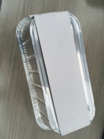 Barquettes en aluminium de 2350 ml, revêtements pour barbecue domestique, résistantes à la graisse, avec bande de fixation et carte d'impression personnalisée