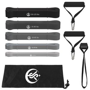 Jeu de bandes de résistance <span class=keywords><strong>avec</strong></span> boucle d'entraînement <span class=keywords><strong>avec</strong></span> logo personnalisé <span class=keywords><strong>Bande</strong></span> élastique de <span class=keywords><strong>fitness</strong></span> en latex pour l'exercice de gymnastique et de yoga <span class=keywords><strong>avec</strong></span> logo personnalisé - Product Image 1