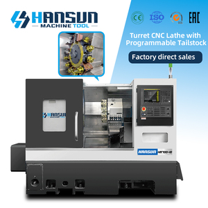 เครื่องกลึงซีเอ็นซีแบบหัวจับหมุน Hansun พร้อมหัวจับท้ายแบบตั้งโปรแกรมได้ - Product Image 1