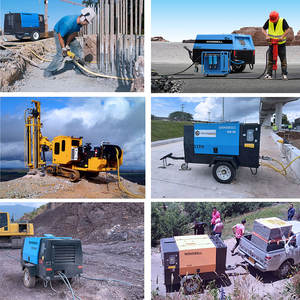 ضاغط هواء 7bar 8bar 10bar 375cfm 185cfm محرك ديزل محمول ضاغط هواء مع جاك مطرقة - Product Image 5