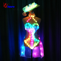 Robe de danse orientale lumineuse, soutien-gorge sexy, culotte, costume de salle de bal, femmes sexy, T/T Carton 1 pièce, blanc, adultes