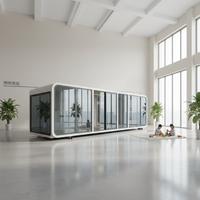 Vente en gros de mini-maisons préfabriquées modulaires colorées de 20 pieds, type Apple Cabin House, pour bureau, maison capsule en aluminium de couleur personnalisée