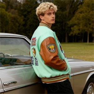 Veste de baseball <span class=keywords><strong>en</strong></span> <span class=keywords><strong>cuir</strong></span> et laine personnalisée, vêtements <span class=keywords><strong>pour</strong></span> hommes, streetwear <span class=keywords><strong>pour</strong></span> hommes, broderies de serviettes, vestes de baseball <span class=keywords><strong>pour</strong></span> hommes - Product Image 2