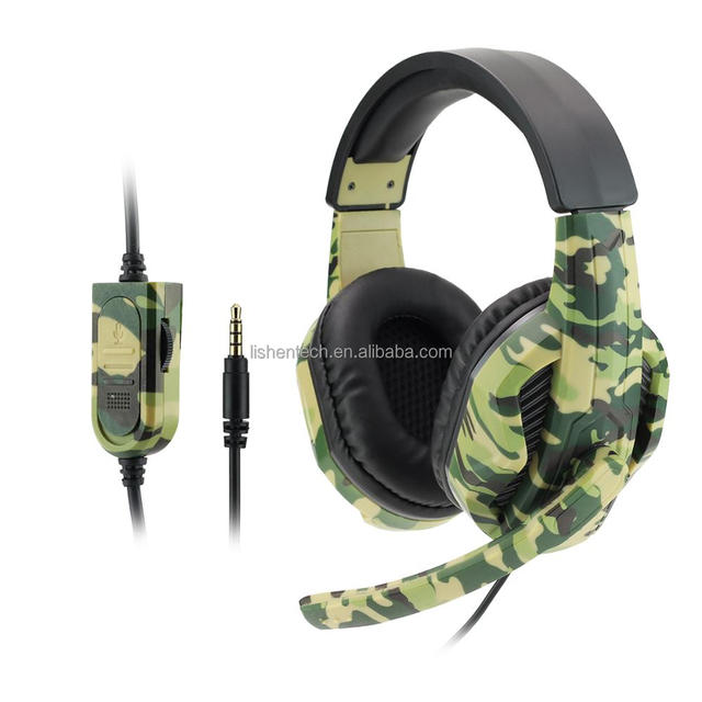 3.5mm Gaming Headset Wired Headphones LED Illumination Stereo Bass Surround PC Notebook With Microphone