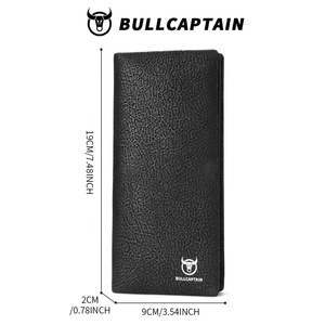 Cartera de Hombre BULLCAPTAIN de Cuero Genuino, Tarjetero, Monedero, Cartera Masculina, Portafolio, Clutch - Product Image 6