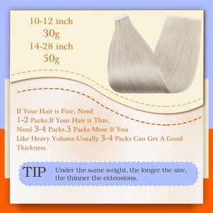 Extensions <span class=keywords><strong>de</strong></span> cheveux à bandes adhésives, sans couture, en cheveux humains Remy véritables, trame simple, lissées, toutes couleurs, adaptées aux femmes, pour ajouter du volume, 40 pièces - Product Image 3