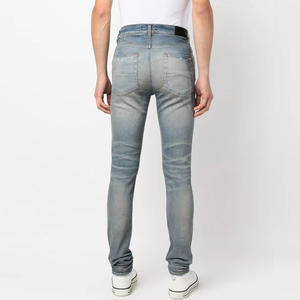 <span class=keywords><strong>Jeans</strong></span> da <span class=keywords><strong>Uomo</strong></span> Slim LEDUO Pantaloni in Denim Vestibilità Aderente OEM Logo Personalizzato Cuciture a Contrasto Cotone Elasticizzato Taglio <span class=keywords><strong>Skinny</strong></span> - Product Image 3
