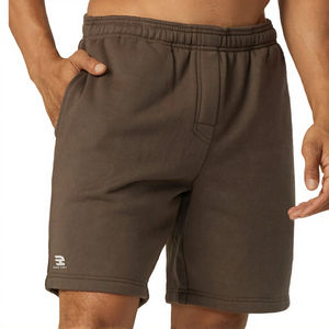 Men's Custom Logo Printed Casual <b>Shorts</b> Solid Color Breathable Canvas Fabric Mid Dark Technics OEM Service Hot Plain Dyed <b>Shorts</b> - Product Image 3