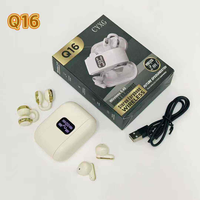 Q16 BT ANC ENC LED-Display 2-in-1 Paar TWS Kabellose Ohrhörer Wasserdichter Kopfhörer mit Tiefbass für Gaming Sport Geschenk
