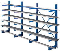 Étagères cantilever métalliques galvanisées réglables robustes à prix d'usine, étagères extérieures pour le stockage de tuyaux longs en entrepôt