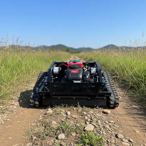 เครื่องตัดหญ้าอัตโนมัติแบบรีโมทคอนโทรล รุ่นอุตสาหกรรม พร้อมที่ตักหญ้า ใช้เครื่องยนต์เบนซิน ขนาด 1000 มม. สำหรับโรงงาน - Product Image 1