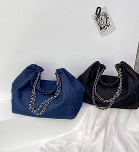 Bolso de Mano de Lona Estilo Vaquero Retro para Mujer, Bolso de Hombro Hecho a Mano, Bolso de Mensajero Simple con Correa, Bolso de Compras a la Moda - Product Image 2