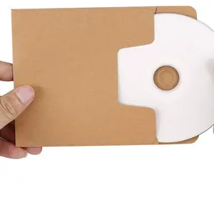 棕色DVD纸纸板信封CD纸张存放支架覆盖CD袖子
