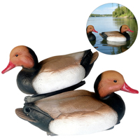 Direct usine, leurre flottant durable pour oiseaux aquatiques, modèle tête rouge-brun, pour la chasse en extérieur, attracteur d'oiseaux aquatiques pour lacs et marais