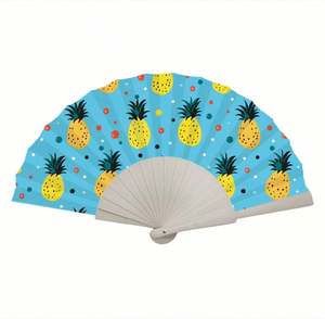 Éventail pliant en bois gravé personnalisé – Éventails de mariage personnalisés, cadeaux de fête d'anniversaire, décorations de fête de bébé, cadeaux pour invités - Product Image 2