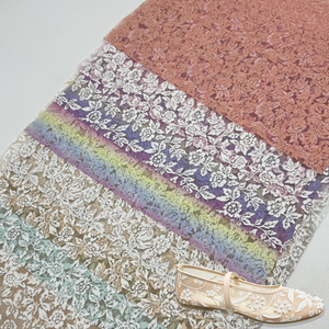 Tessuto in <span class=keywords><strong>Tulle</strong></span> 3D 100% Poliestere Ricamato a Rete per Sandali, Tomaie di Scarpe e Borse - Product Image 3