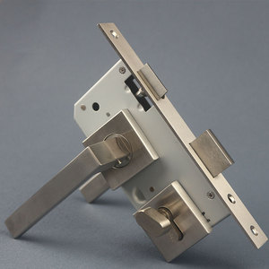 Cerradura de Puerta para Oficina y Hogar, Diseño Cuadrado, Juego de Cerradura de Puerta de Acero Inoxidable - Product Image 4