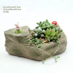 Personnalité Creative Divers Styles Ciment Pierre Forme Micro-Paysage Succulentes Bonsaï Planteur Pots De Fleurs pour Jardin Déco - Product Image 6