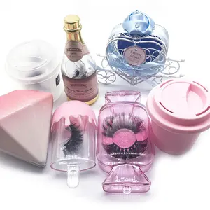 25mm fluffy OEM factory 3d mink eyelashes small suitcase boxes mink lashes with Newest bottle lash packaging
