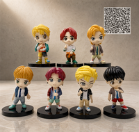 Lot de figurines miniatures Kpop Chibi Boy Band Idol Merch pour décoration d'événements, cadeaux de fête, centres de table et objets promotionnels