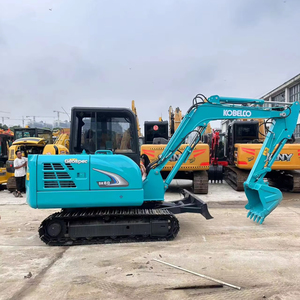 Excavadoras pequeñas usadas Miniexcavadora excavadora Kobelco SK60 6Ton 7Ton 5Ton Excavadora de segunda mano Pintura original Kobelco a la venta - Product Image 1