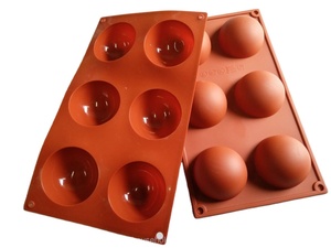 <span class=keywords><strong>Molde</strong></span> de silicona <span class=keywords><strong>para</strong></span> repostería, 6 cavidades, 70mm, medio <span class=keywords><strong>esfera</strong></span> - Product Image 4