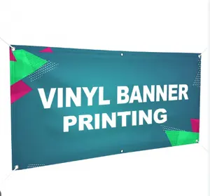 Banner publicitario para exteriores, banner de tela de fondo colorido para cumpleaños, producción de impresión, fabricante al por mayor