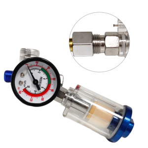 Compact Oil Water Separator Inline Air Regulator Gauge <b>Set</b> for Compressor Sprayer -001 - Product Image 2
