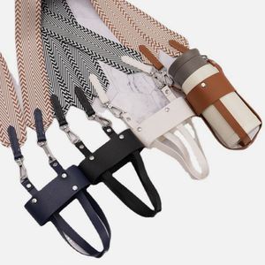 <b>Water</b> Holder <b>Strap</b> Pu Leather <b>Bottle</b> Carrier Cup Protective Sleeve With Handle - Product Image 3