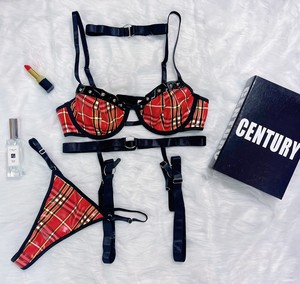 Wholesale European and American Pu Leather Lingerie Lattice Fun Suit Sexy Role-Playing Student Suit Underwear - Product Image 6