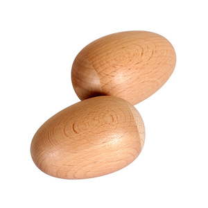Wholesale Wooden Egg Shaped Maracas Shaker Toy Orff Percussion <b>Instrument</b> <b>Musical</b> <b>Instruments</b> Wood Egg Shakers Early Education - Product Image 1