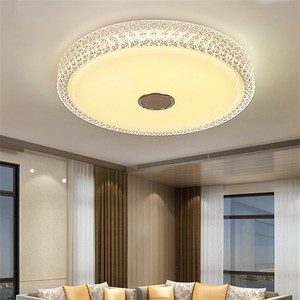 <span class=keywords><strong>Plafonnier</strong></span> musical à LED avec haut-parleur Smart APP Control 32W RGB Dimmable Round Mount Lighting for Bedroom Bathroom - Product Image 3